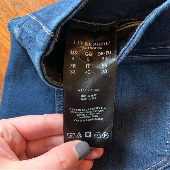 Liverpool | high rise ankle jeggings | Sz 4/27 - Picture 11 of 13